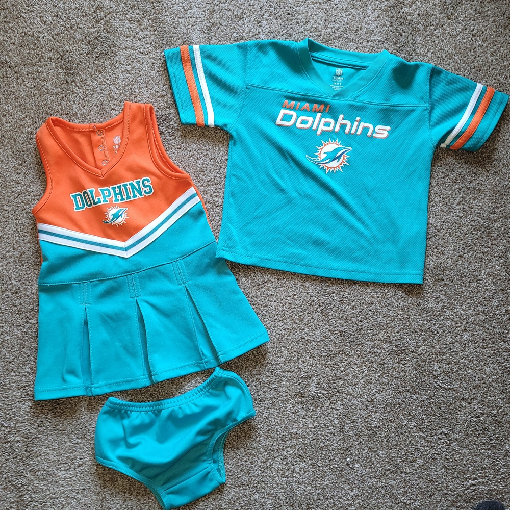 Miami dolphins cheerleader and jersey top bundle NFL apparel bundle